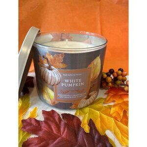 Bath & Body Works “White Pumpkin” NEW 3 Wick Candle